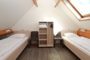 Die Zimmer im Haus 2 im Gruppenhaus Ameland in den Niederlanden.
