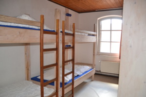 Schlafzimmer im deutschen christlichen Freizeitheim Seeste.